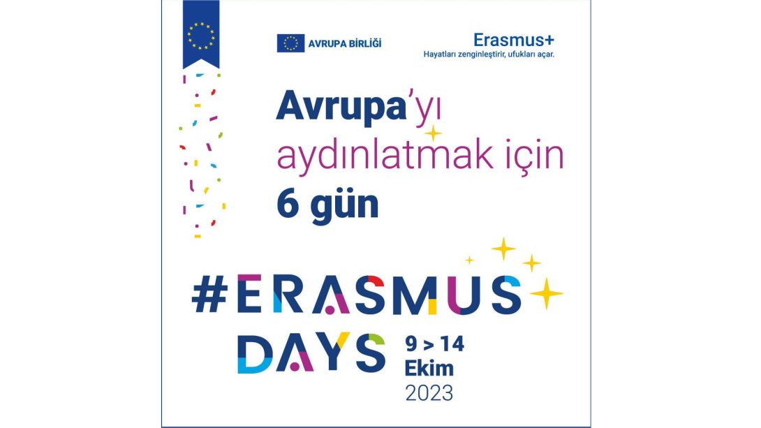 9-14 EKİM #ERASMUSDAYS 'İ BİRLİKTE KUTLAYALIM!