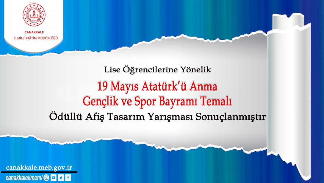 19 Mayıs Atatürk'ü Anma Gençlik ve Spor Bayramı Temalı Afiş Tasarım Yarışması Sonuçları