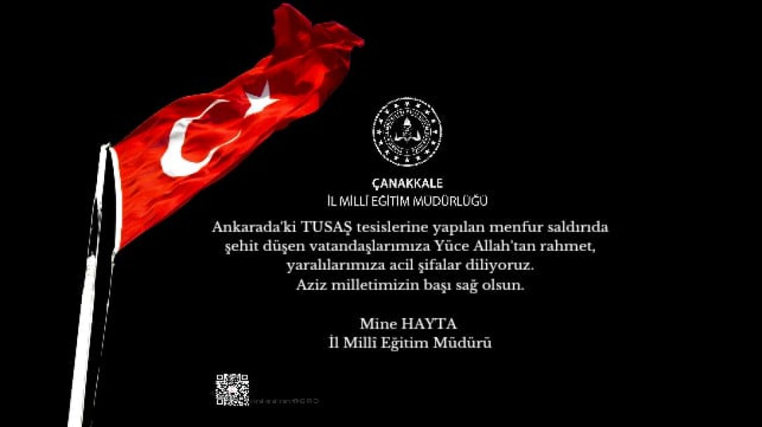 Ankarada'ki TUSAŞ tesislerine yapılan menfur saldırıda şehit düşen vatandaşlarımıza Yüce Allah'tan rahmet, yaralılarımıza acil şifalar diliyoruz.